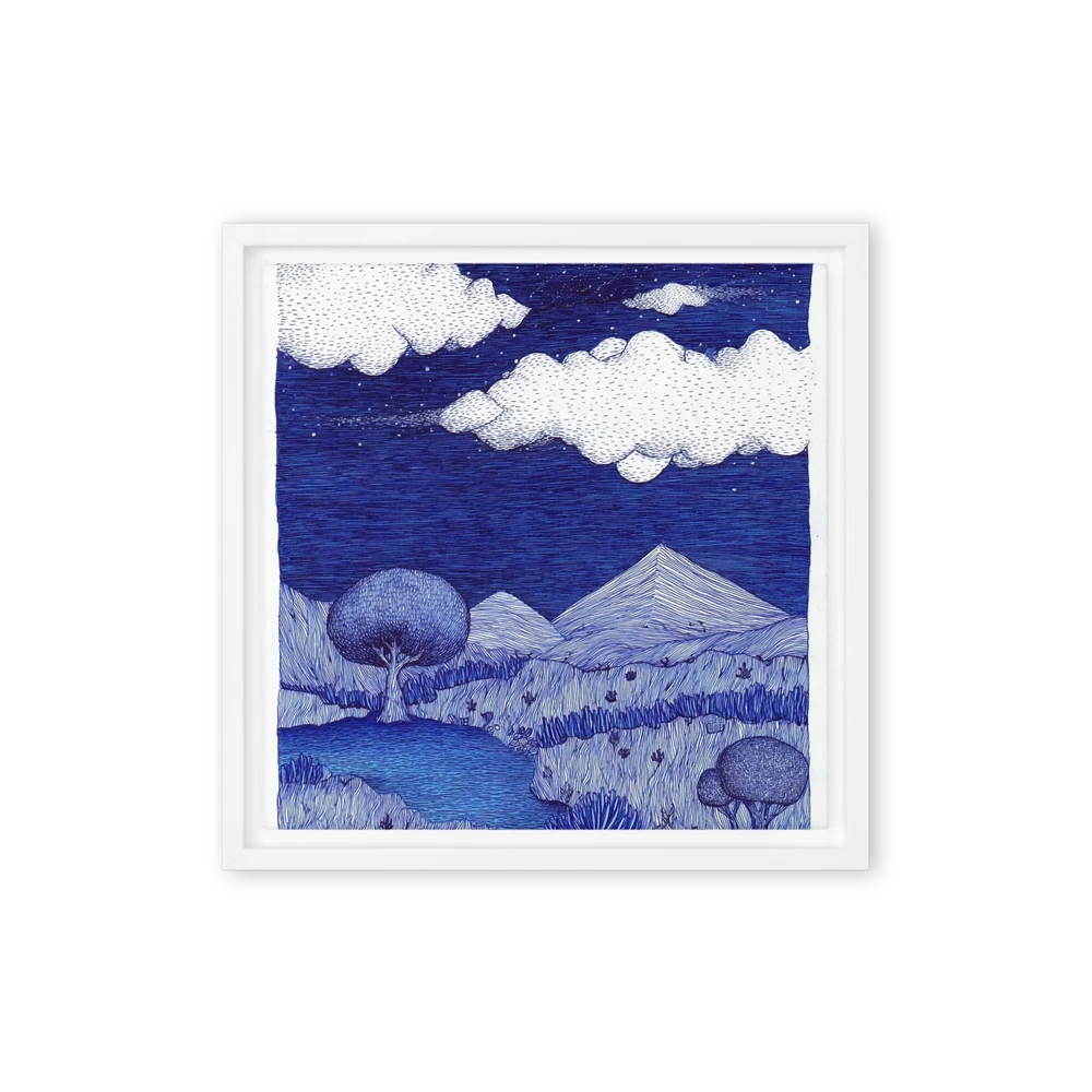 Nightfall Ink Landscape | Art Print