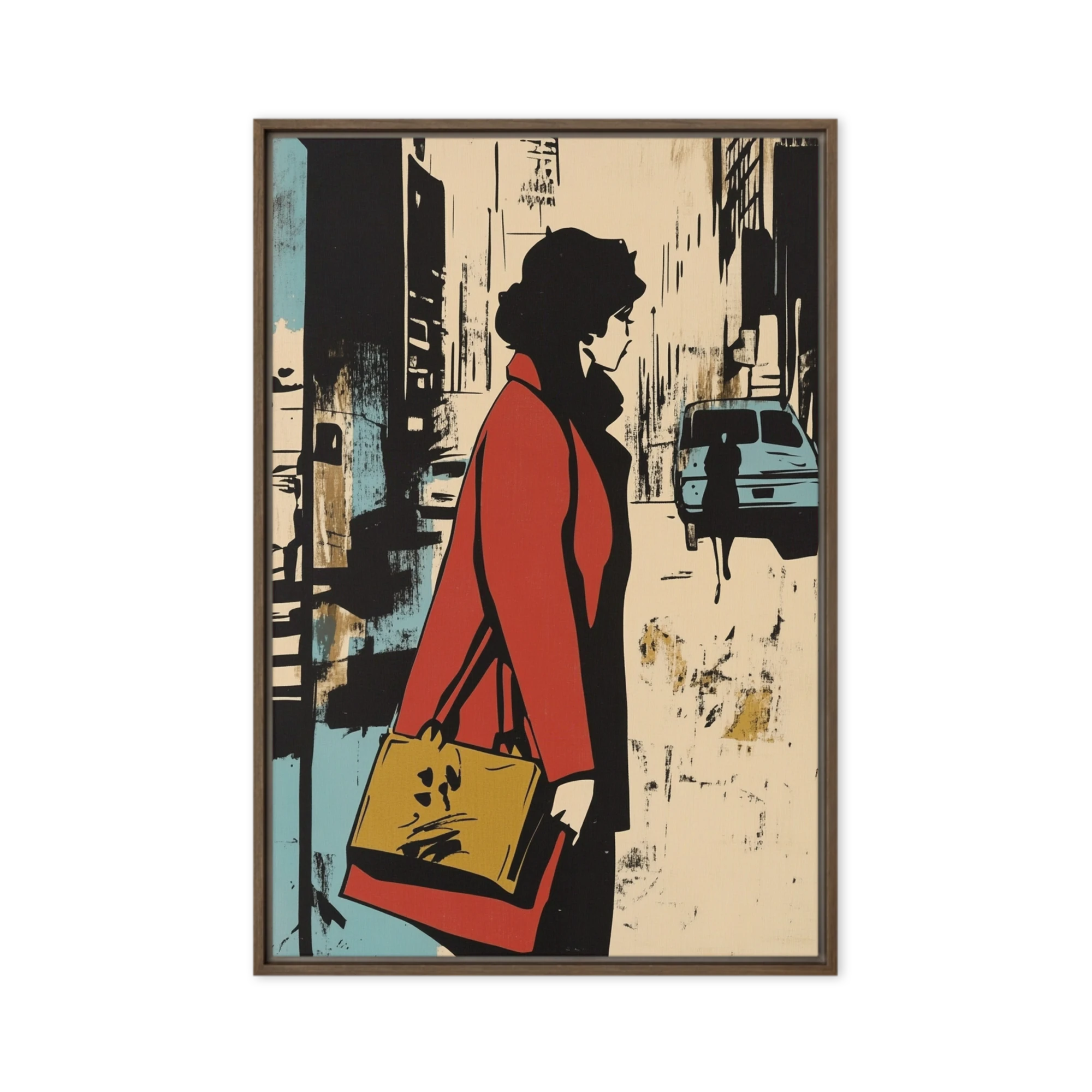 Urban Solitude in Red | Art Print
