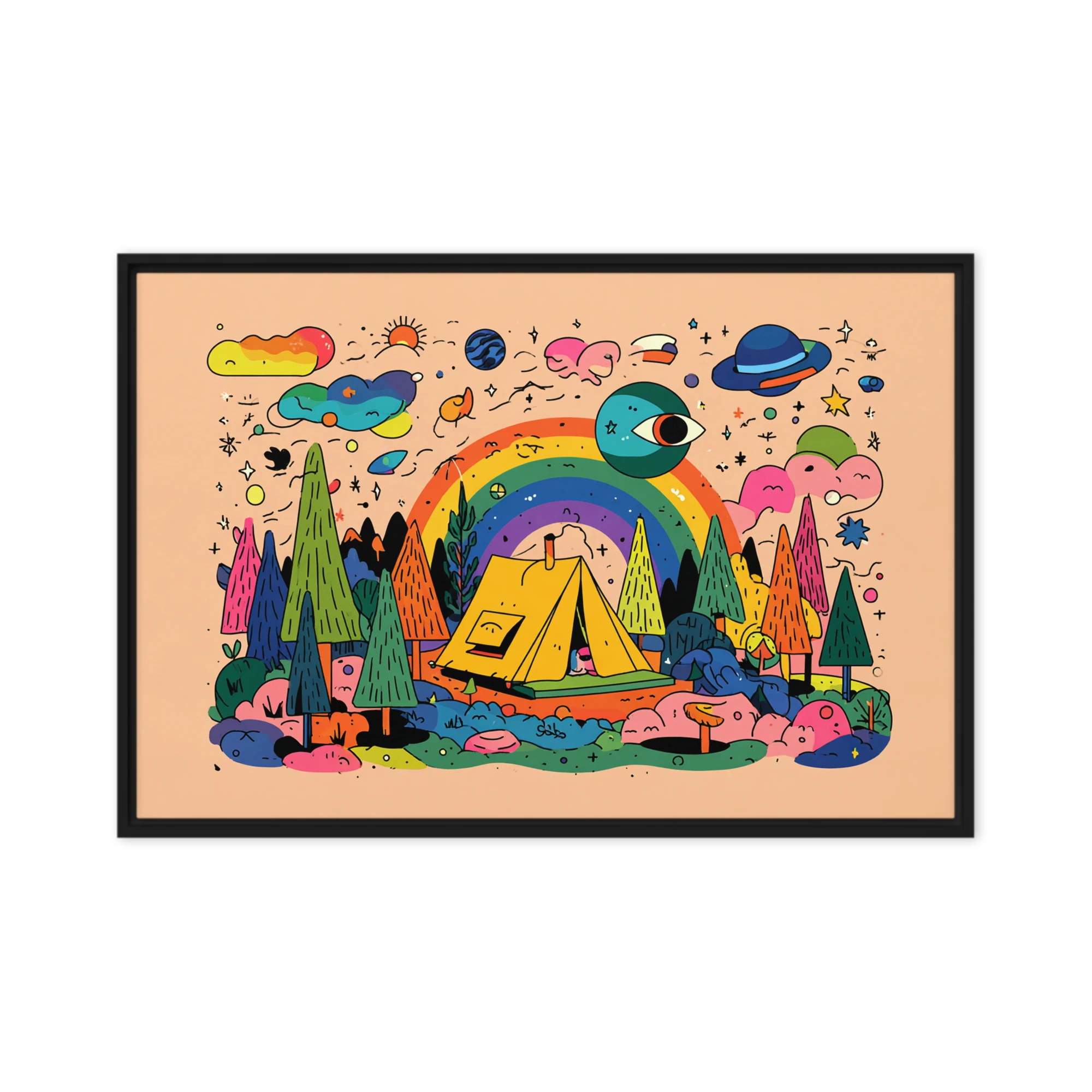 Rainbow Canopy Campsite | Art Print