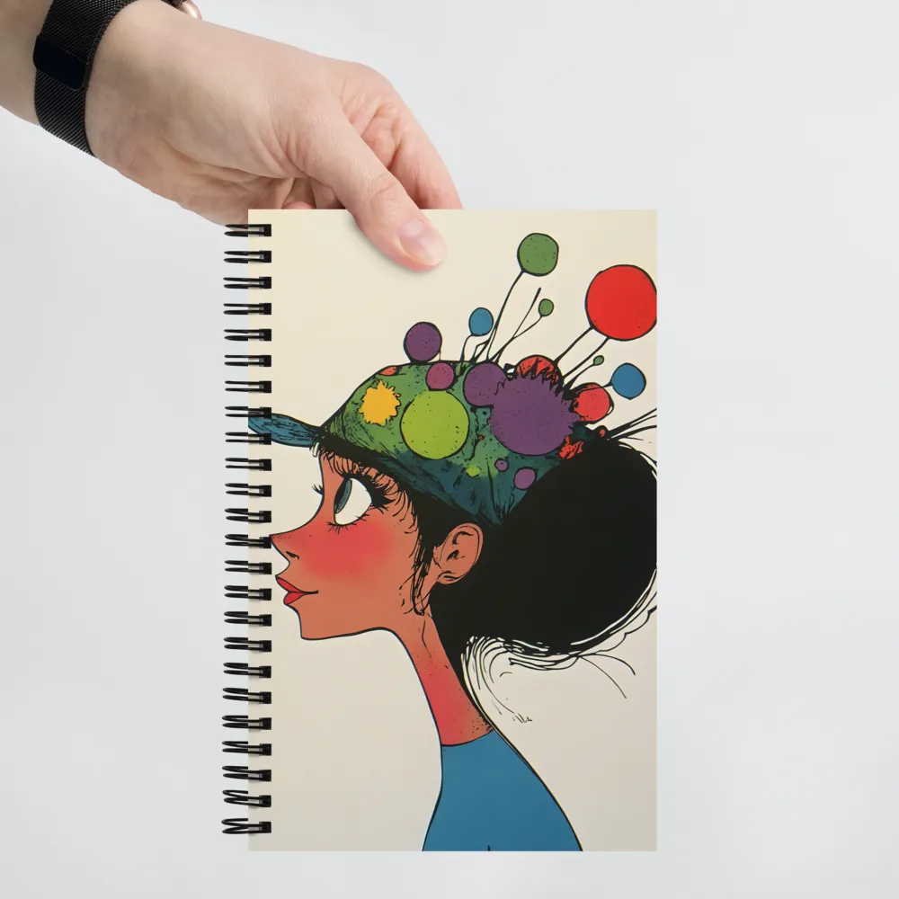 Whimsical Profile Portrait 
 Spiral Notebook | 140 pages