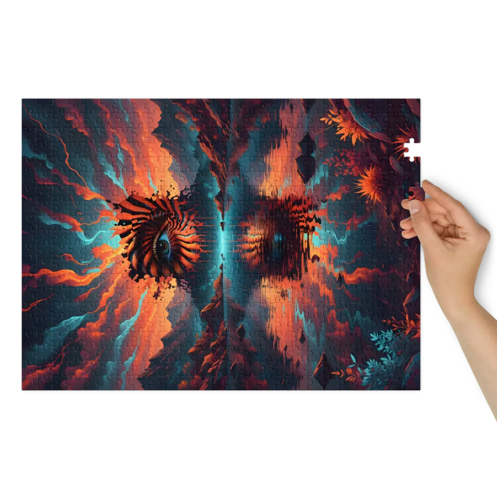 Cosmic Eye Reflection 
 Jigsaw Puzzle in Tin Box