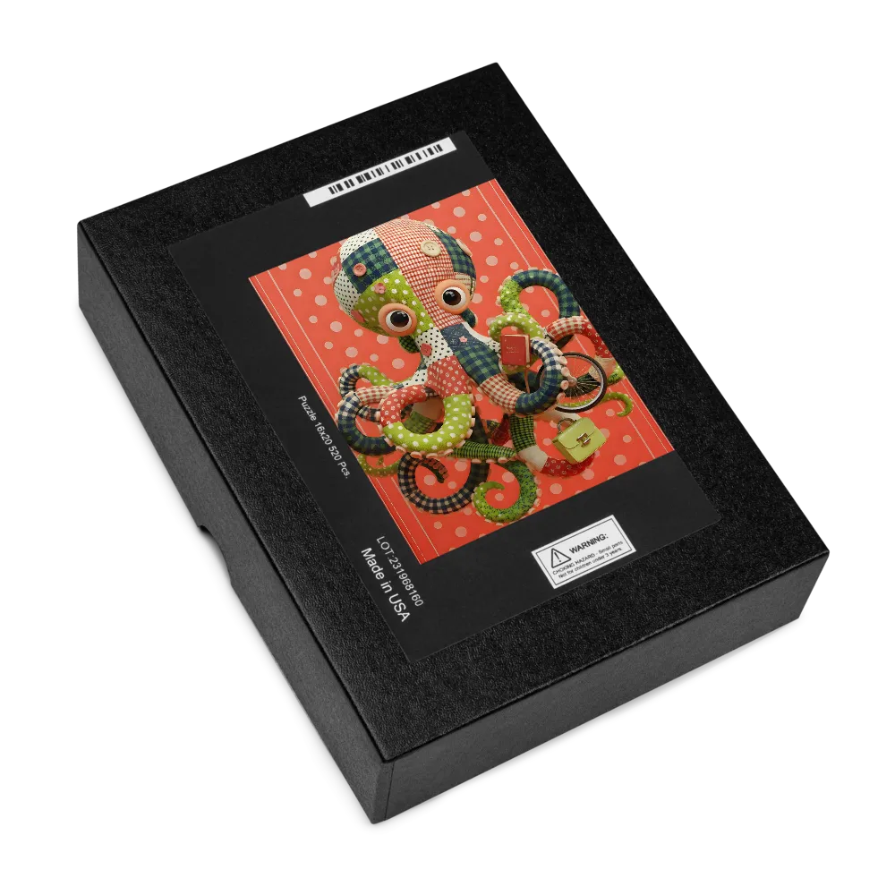 Patchwork Octopus 
 Jigsaw Puzzle in Tin Box