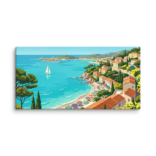 Mediterranean Coastal Serenity | Art Print