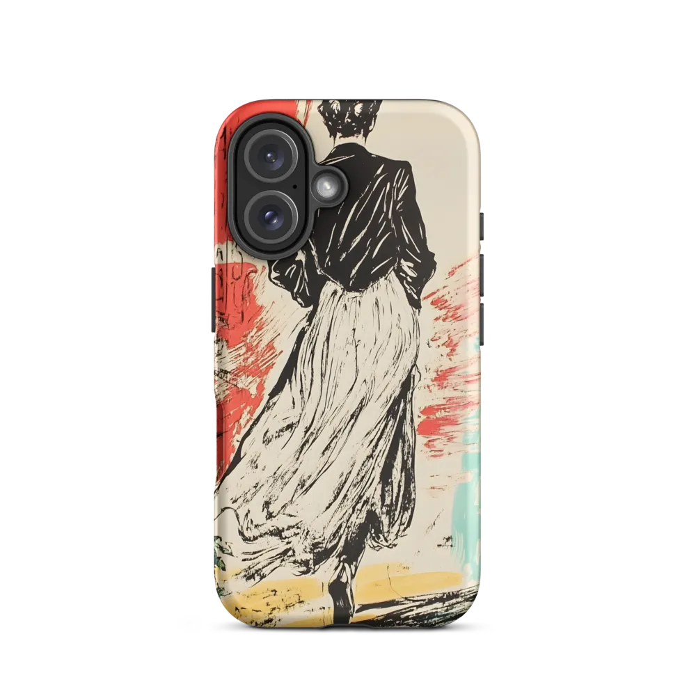 Silhouette of a Person in Flowing Dress | Phone Case