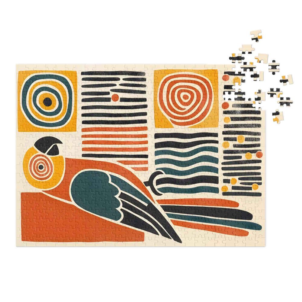 Geometric Parrot Illustration