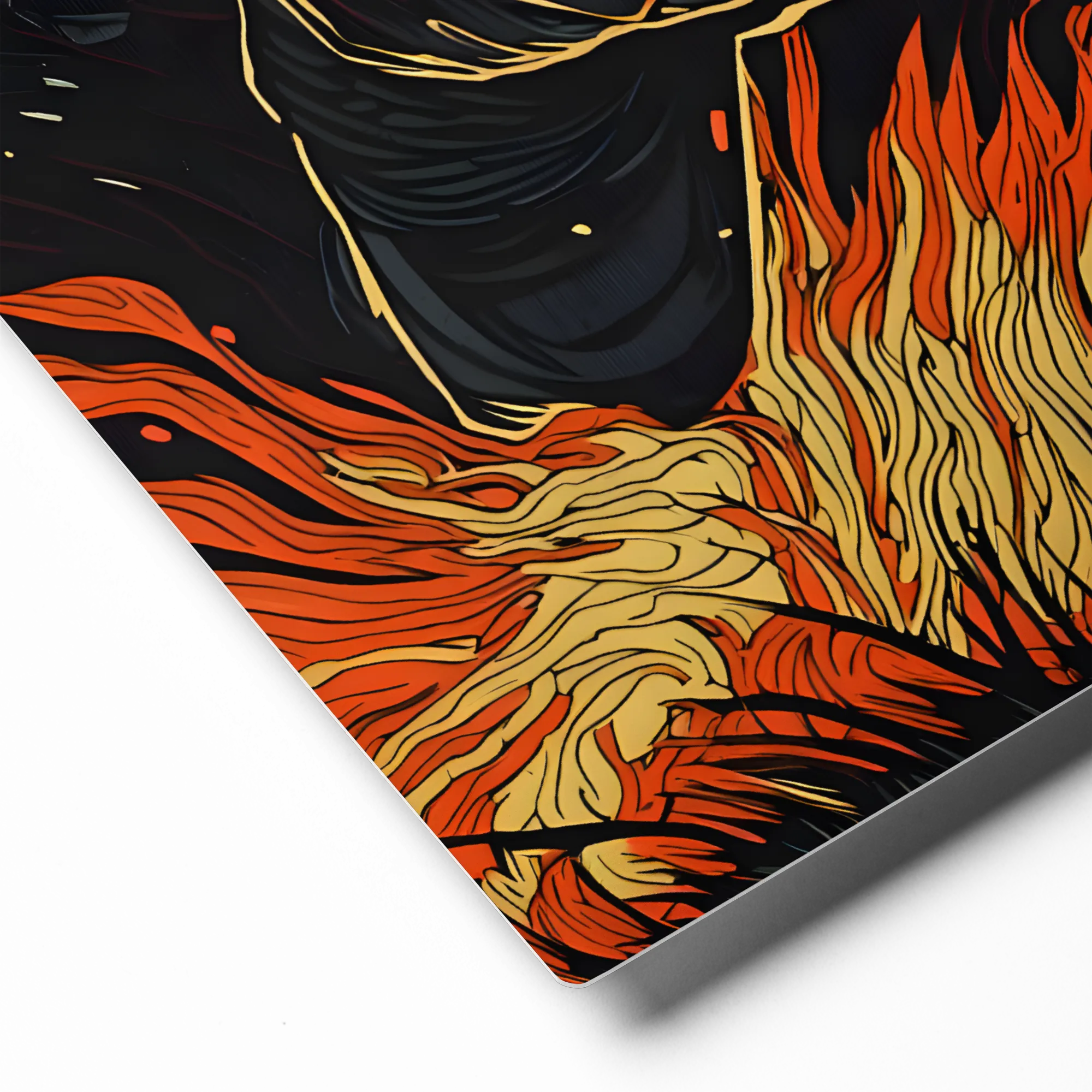 Fiery Football Run 
 Canvas | 32″x 32″