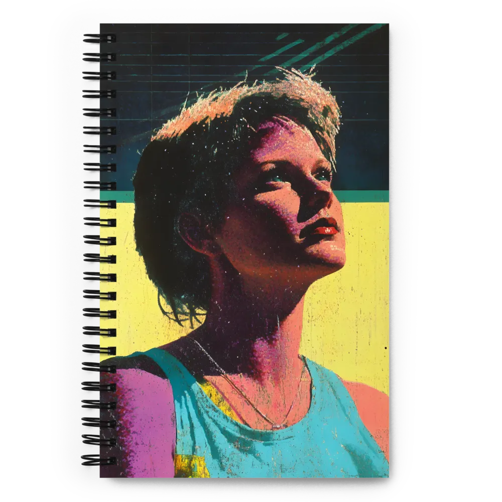 Upward Gaze in Halftone 
 Spiral Notebook | 140 pages