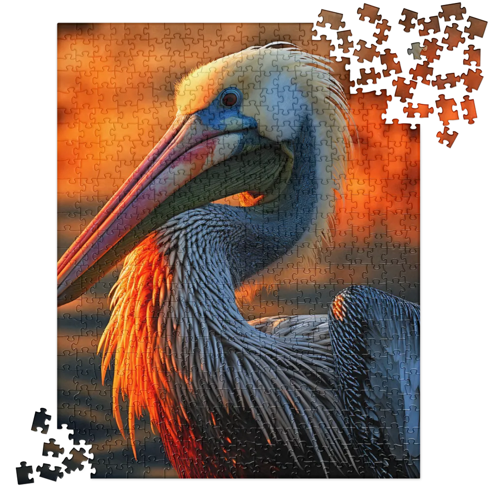 Elegance of the Pelican at Sunset