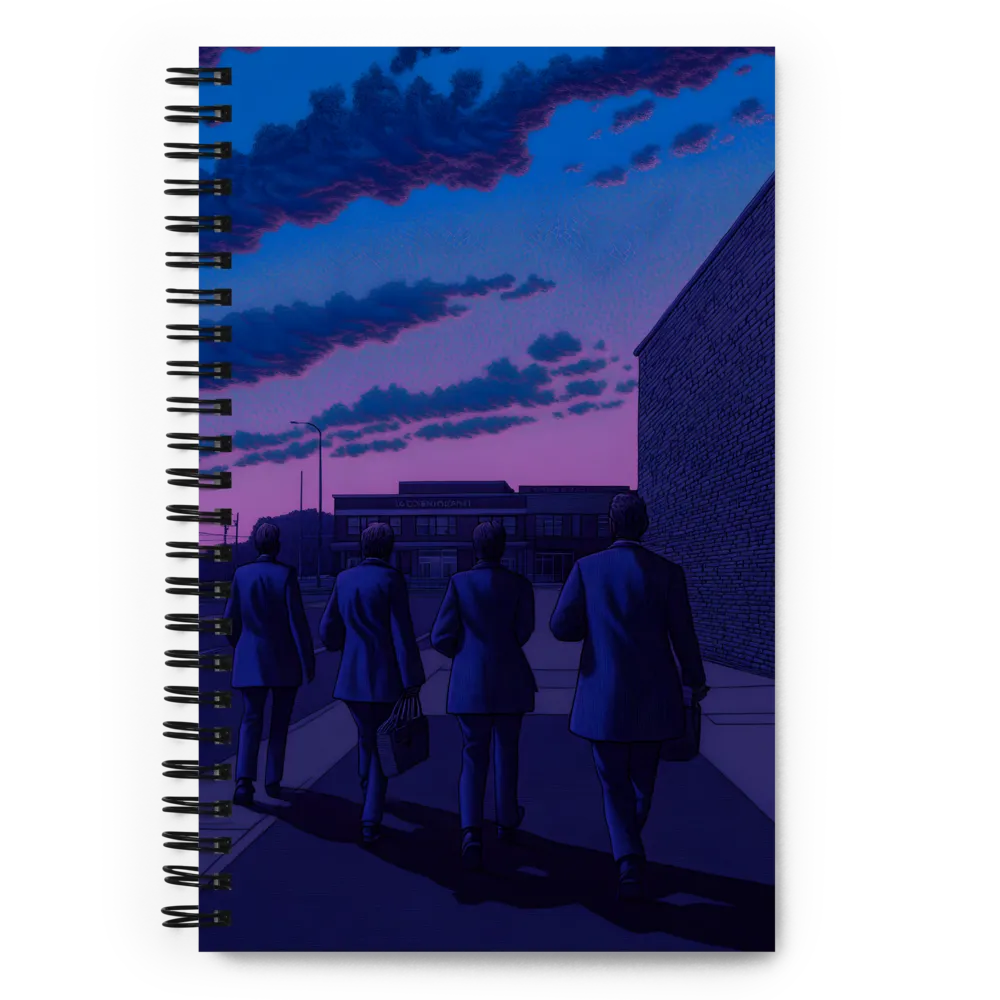Neon Noir Evening Stroll 
 Spiral Notebook | 140 pages
