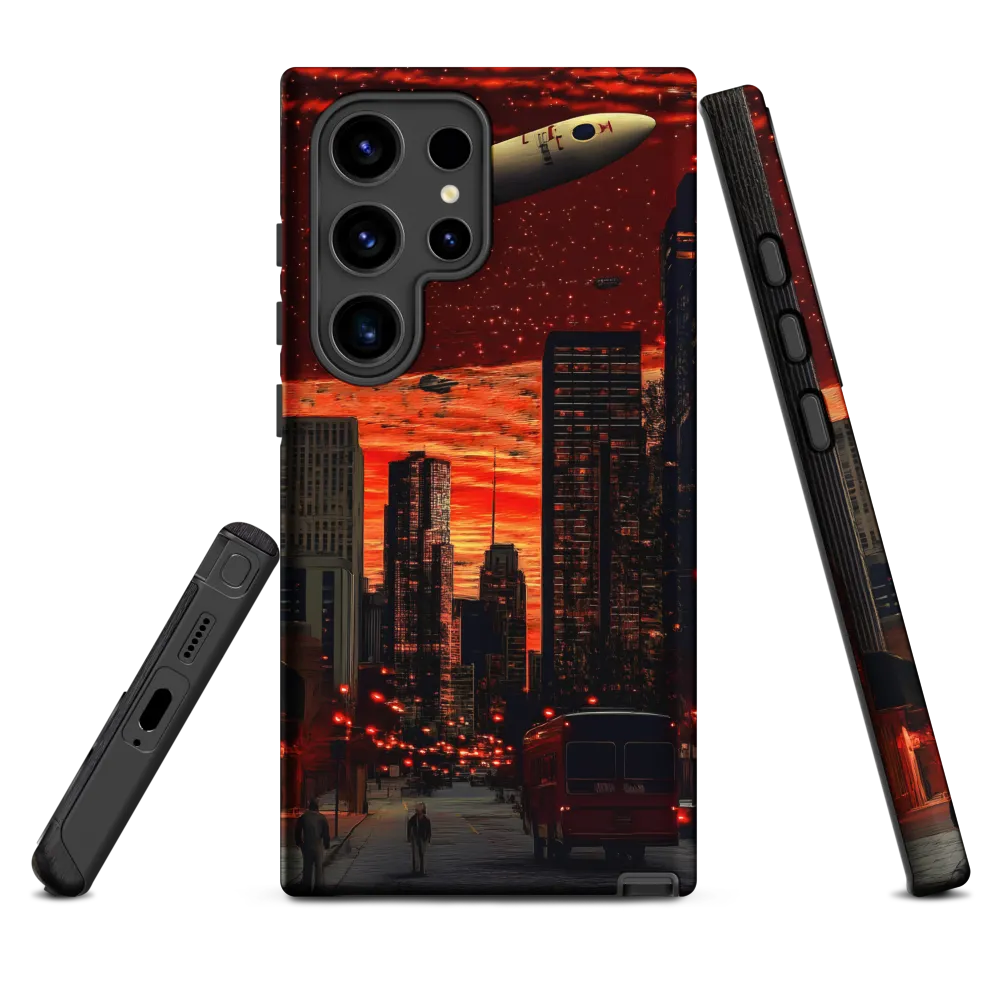 Crimson Future Metropolis | Phone Case