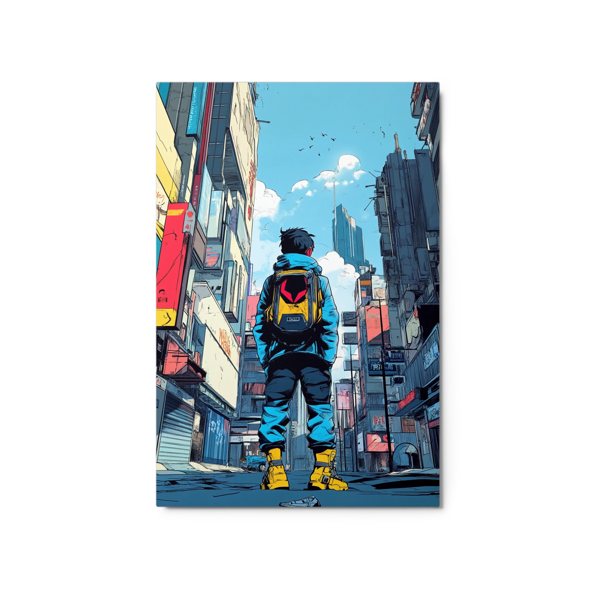 Urban Landscape with a Boy