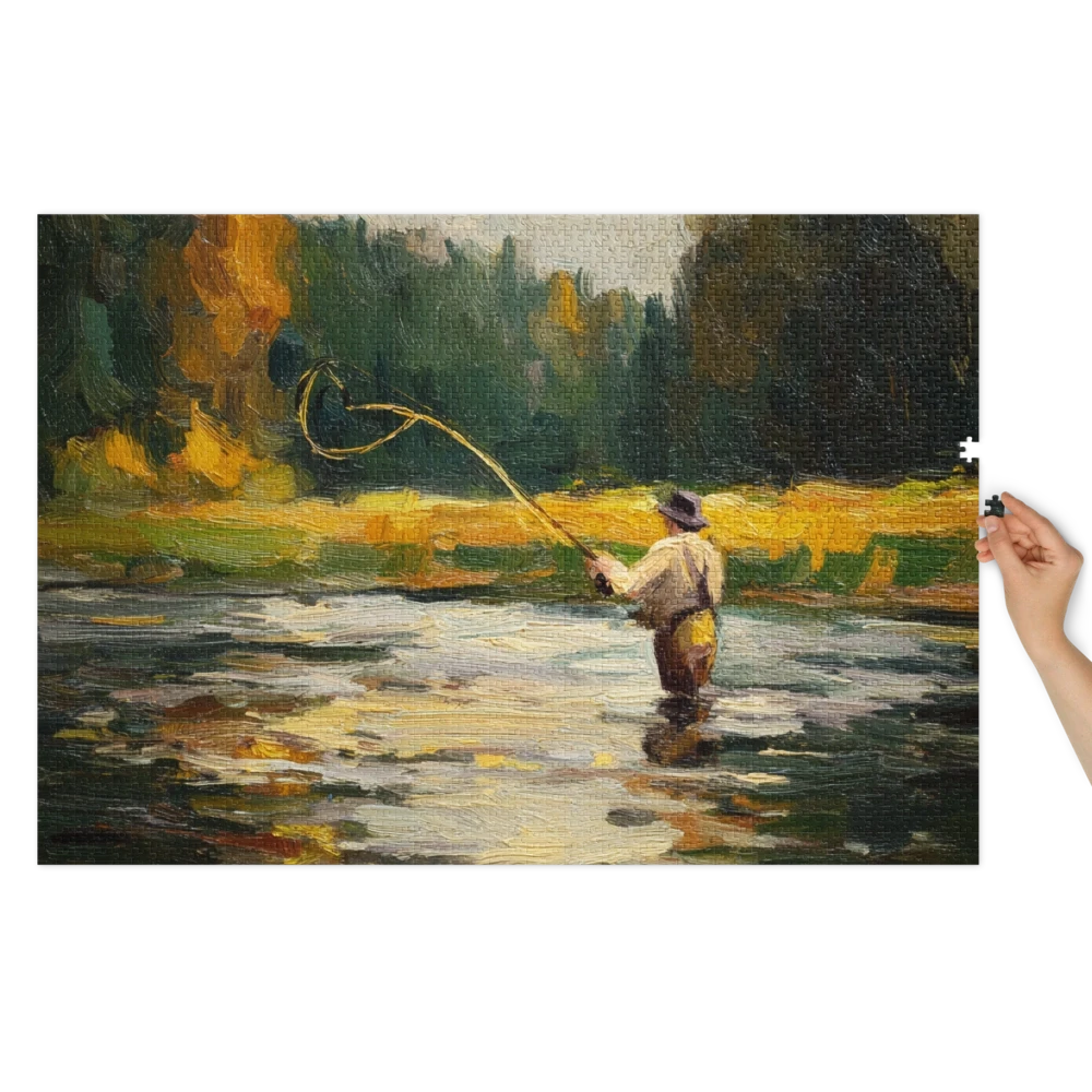 River Fly Fisherman | Jigsaw Puzzles