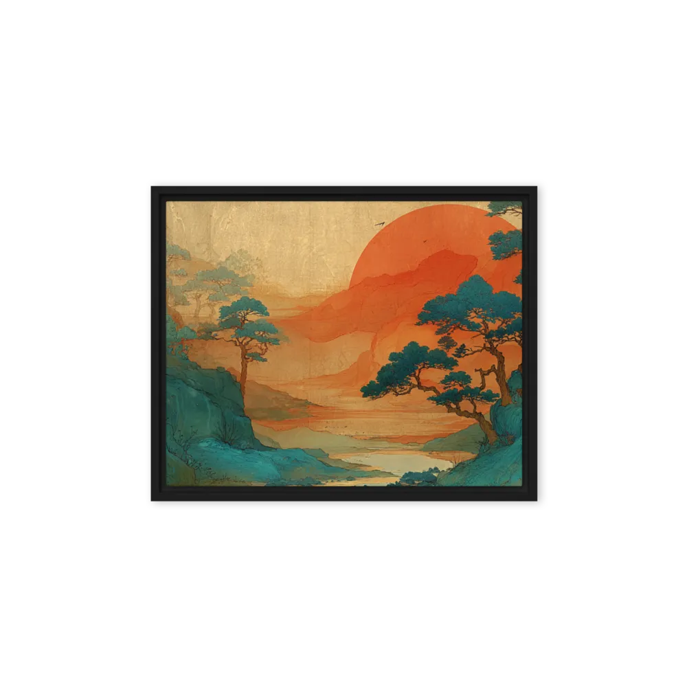 Golden Solitude 
 Poster with White Frame | 18″x 18″