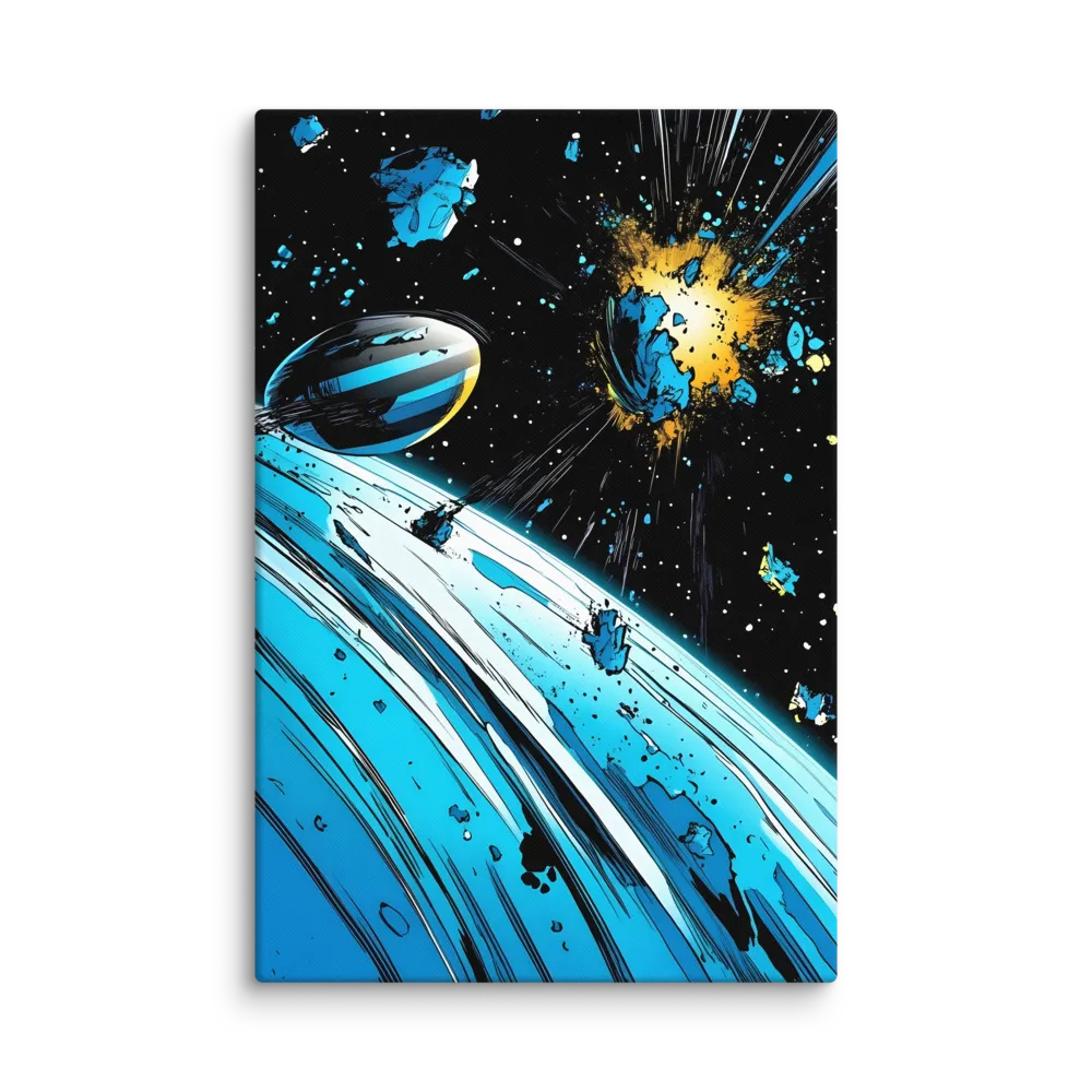 Cosmic Collision 
 Canvas | 32″x 48″