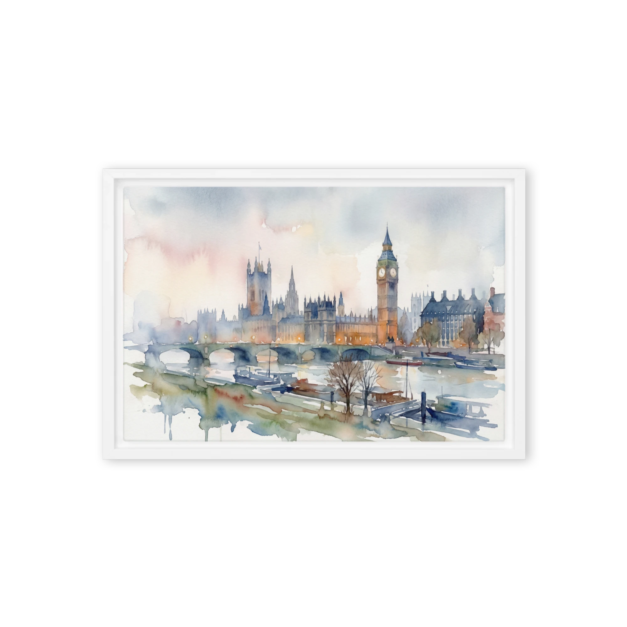 London Skyline Watercolor