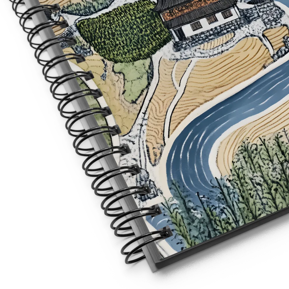 Serene Terraced Village 
 Spiral Notebook | 140 pages