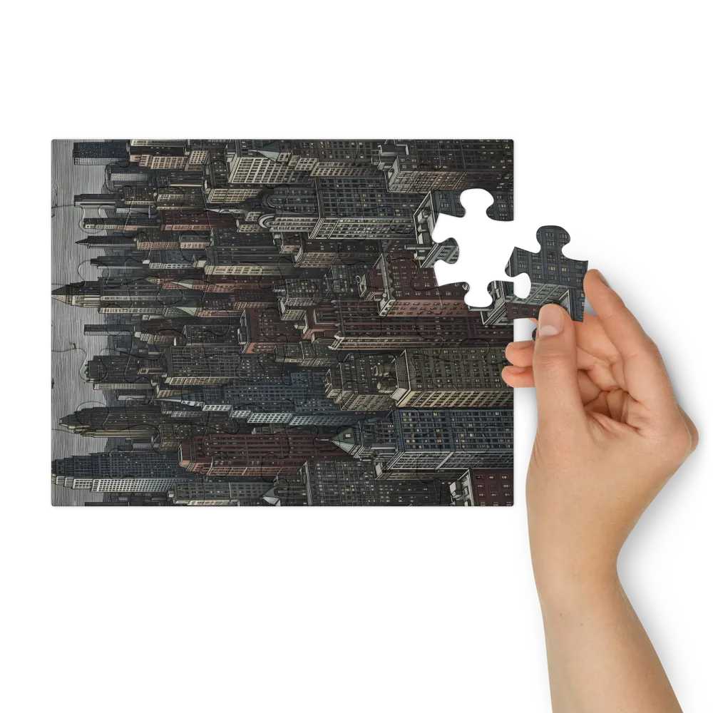 Metropolis Grid 
 Jigsaw Puzzle in Tin Box
