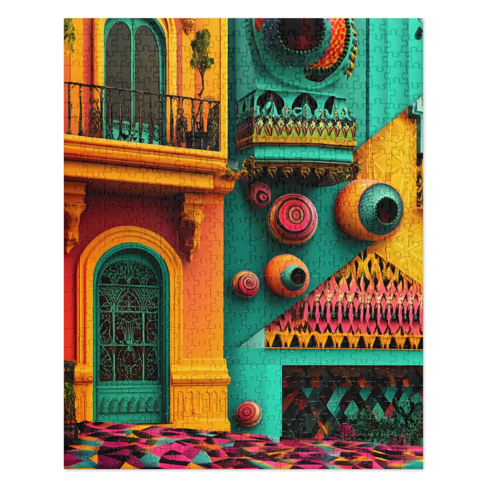 Dreamlike Cityscape Abstract 
 Jigsaw Puzzle