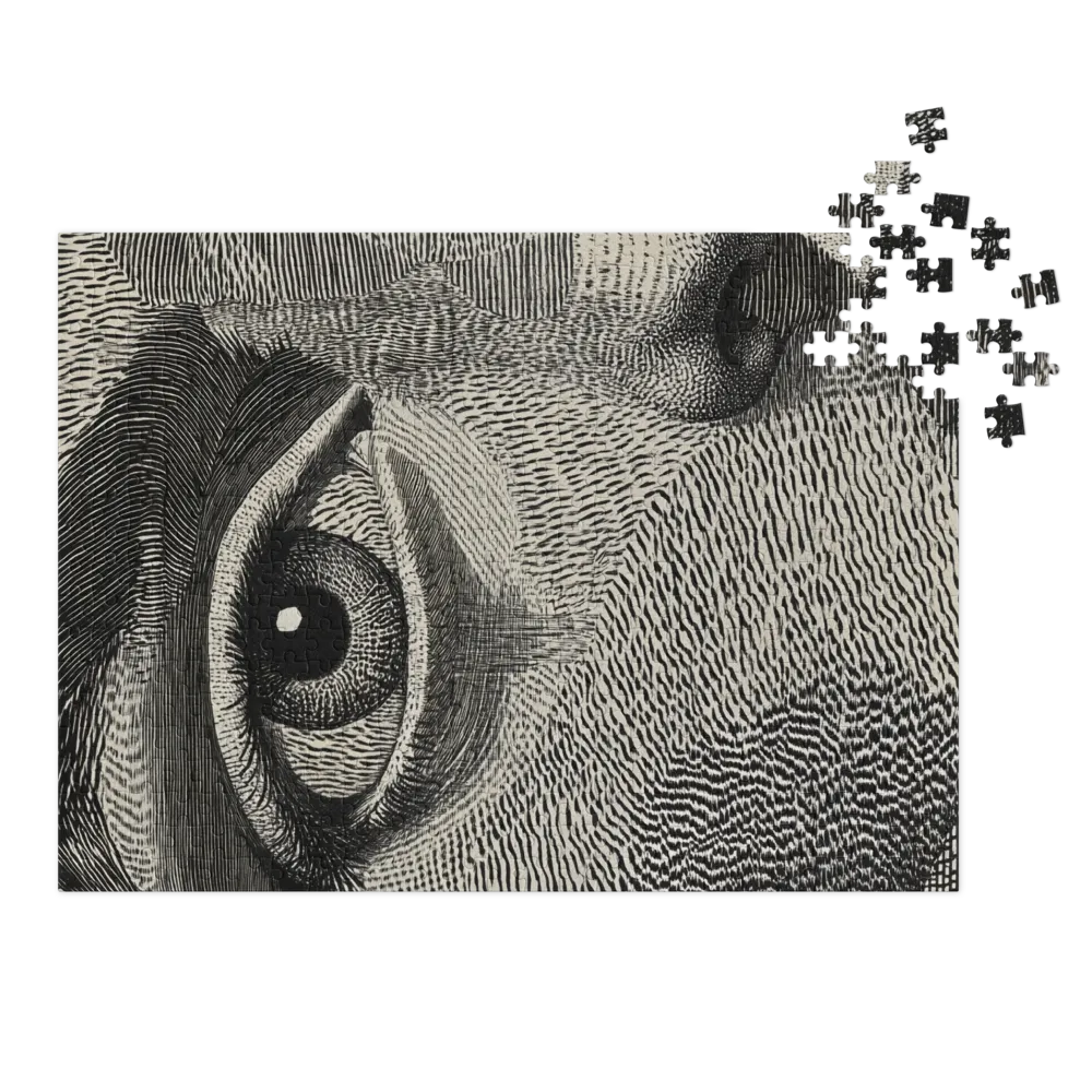 Intricate Black and White Eye Portrait