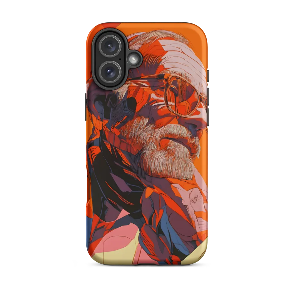 Abstract Portrait of Elderly Man | Phone Case