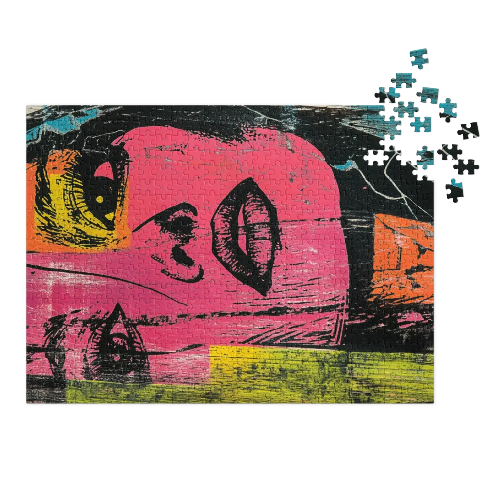 Retrato Vibrante Serigrafado 
 Puzzle em caixa de metal