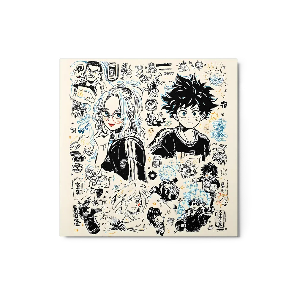 Anime Character Doodles | Art Print