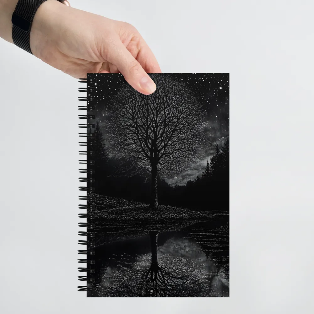 Moonlit Tree Reflection 
 Spiral Notebook | 140 pages