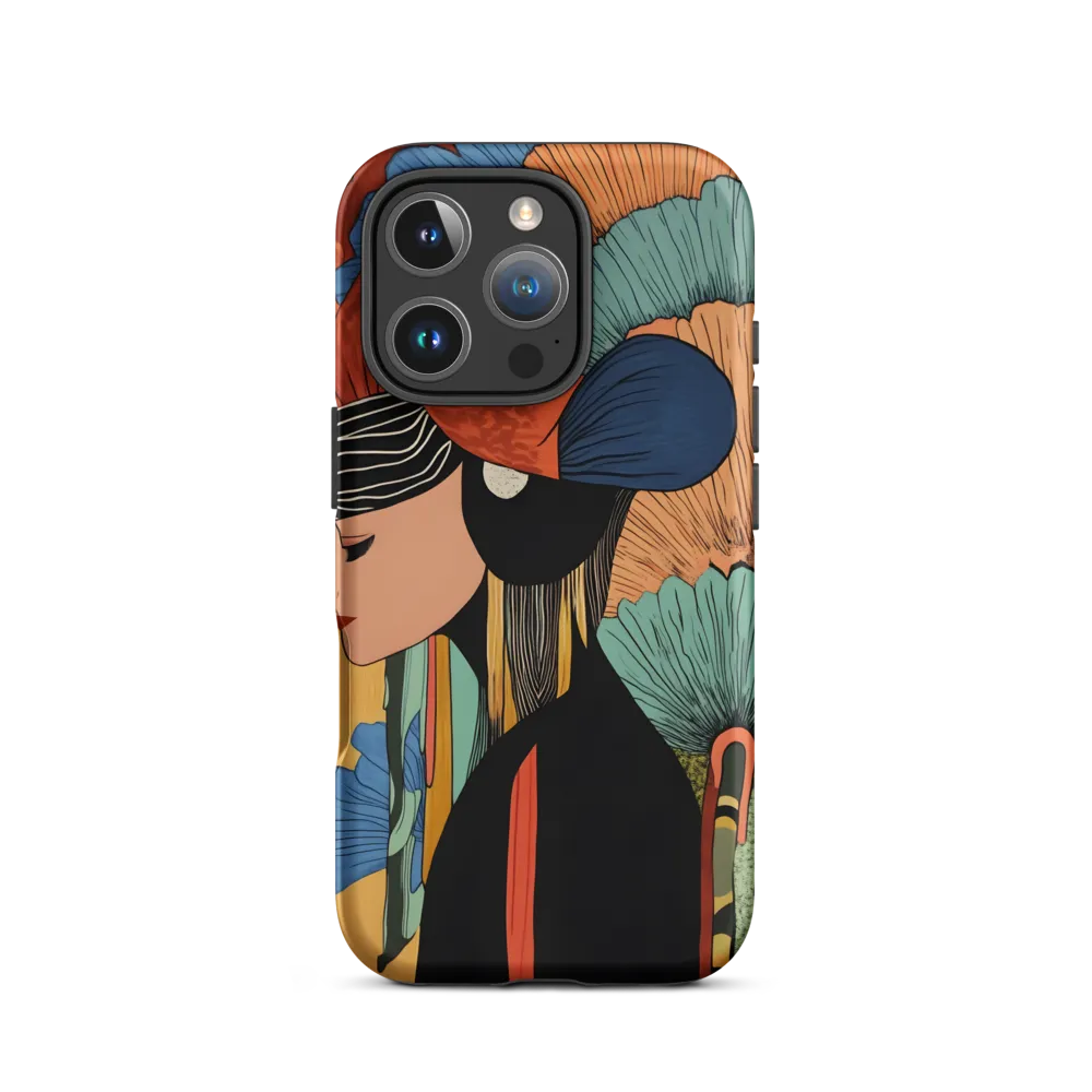 Floral Portrait of Woman | Phone Case