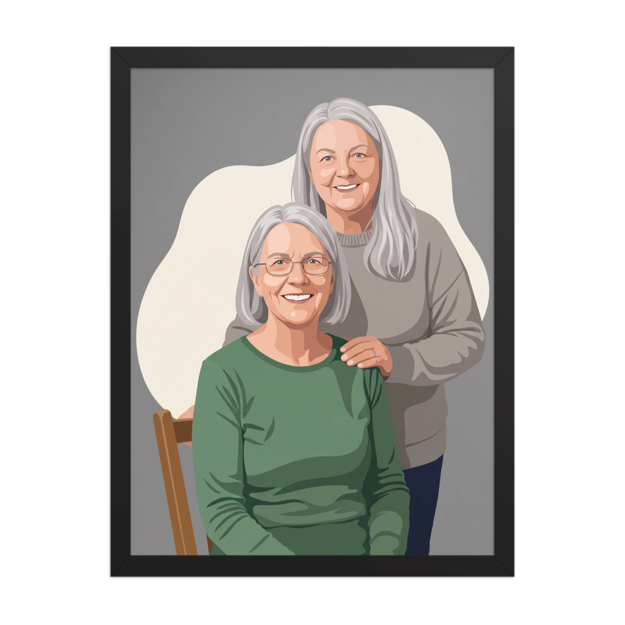 Minimal Vector Couple Portrait — example