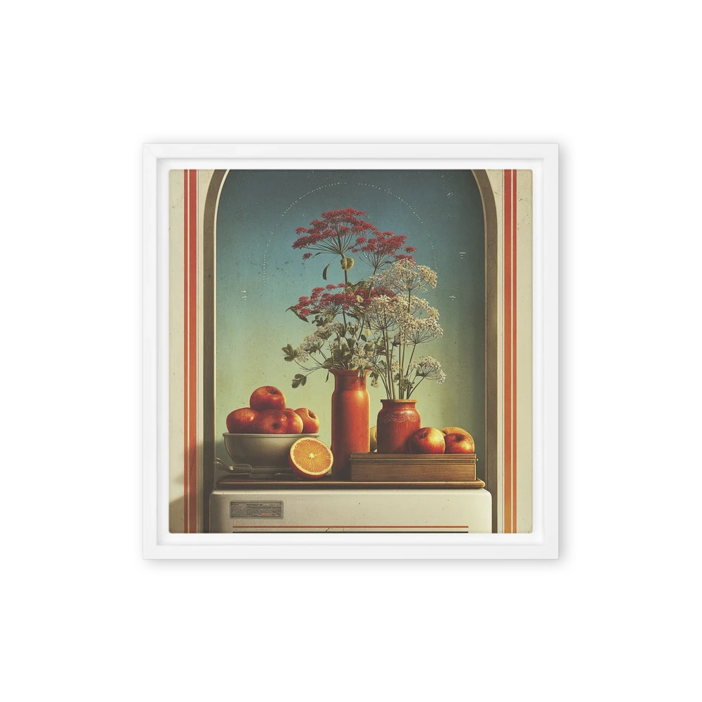 Still Life with Red Vases and Fruit | Art Print