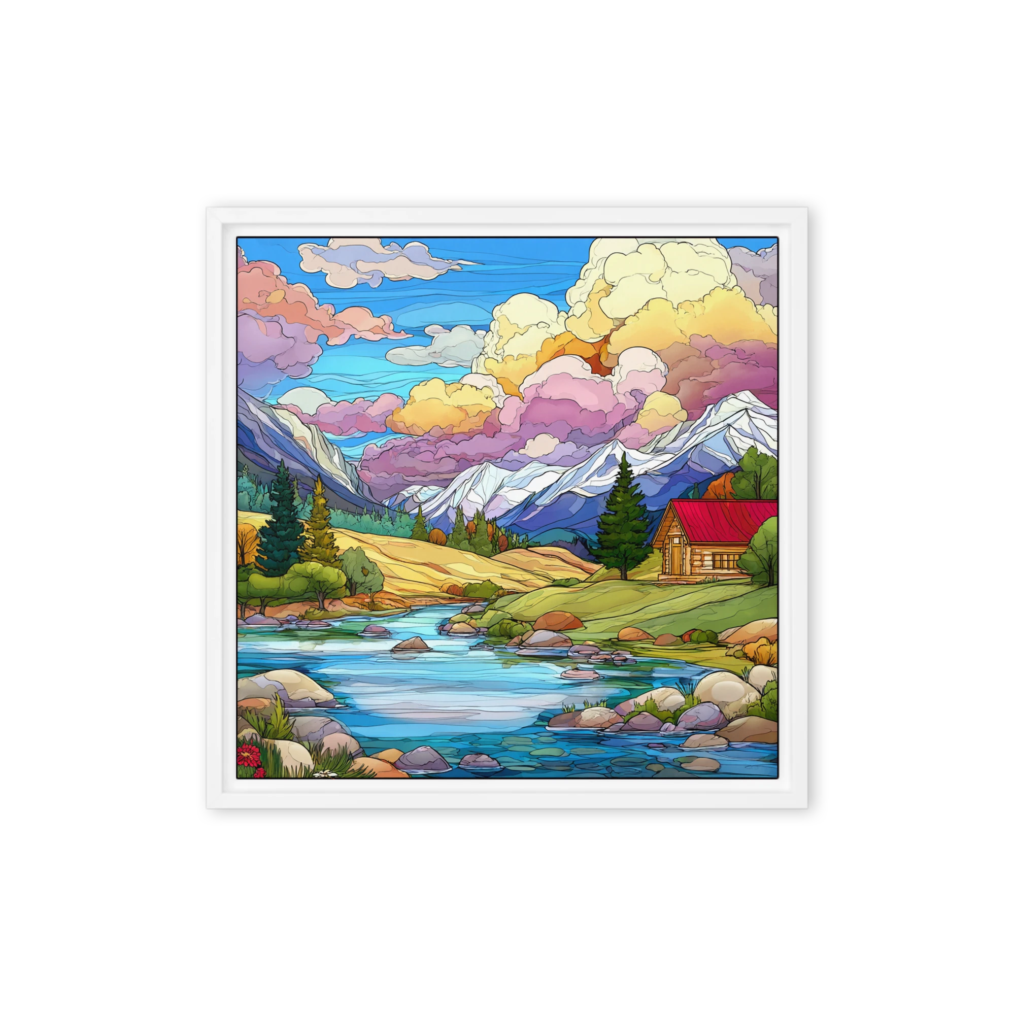 Stained Glass Mountain River