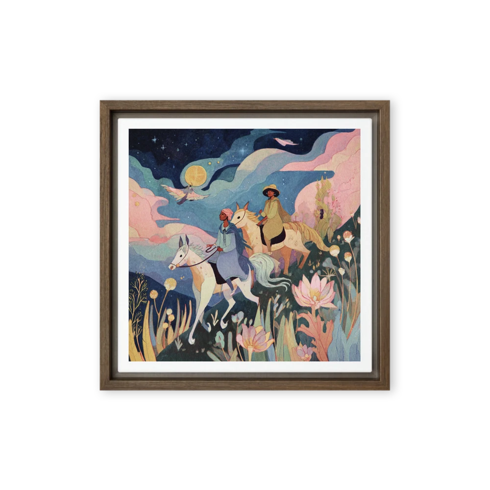 Riders Through a Dreamscape Night | Art Print