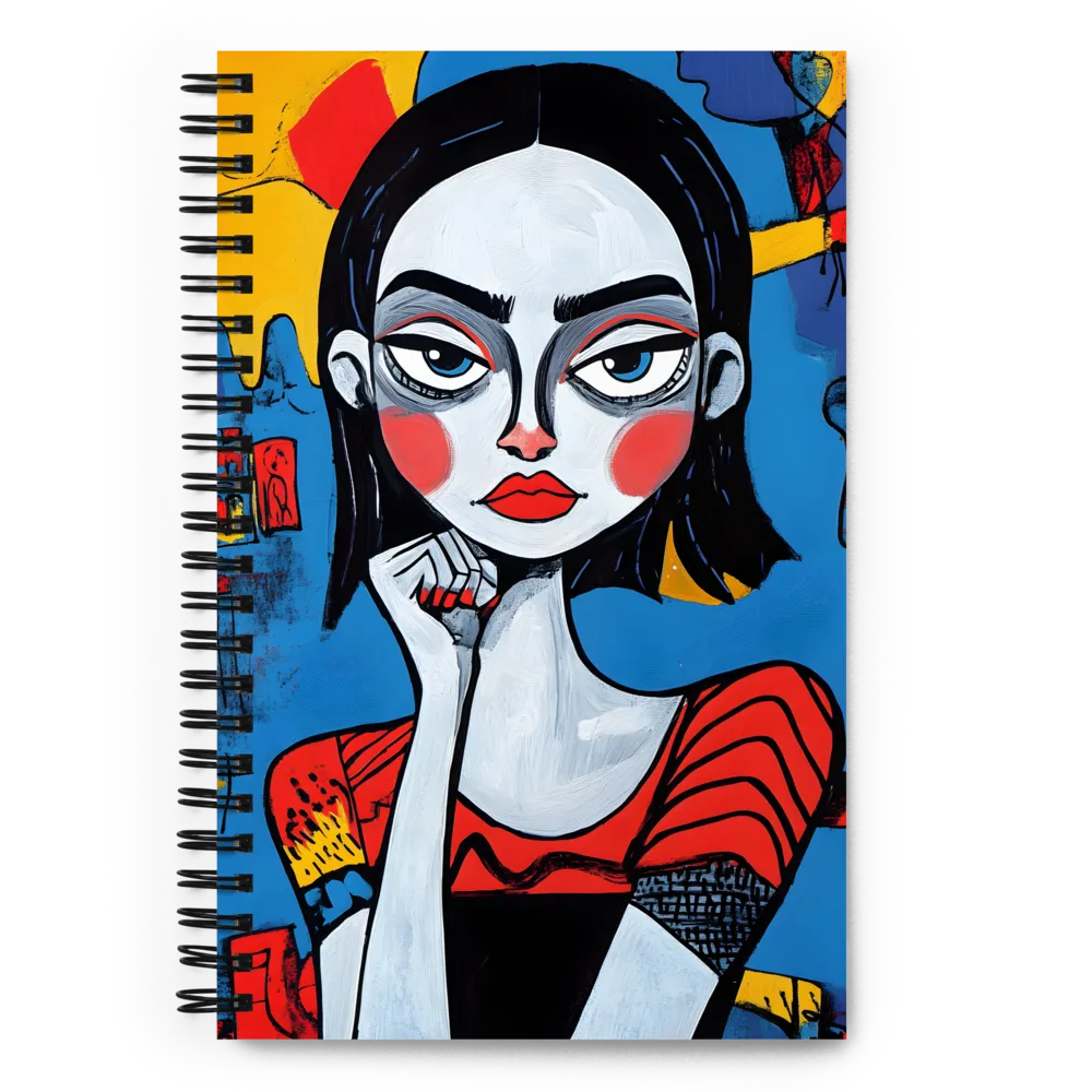Pensive Pop Art Portrait 
 Spiral Notebook | 140 pages