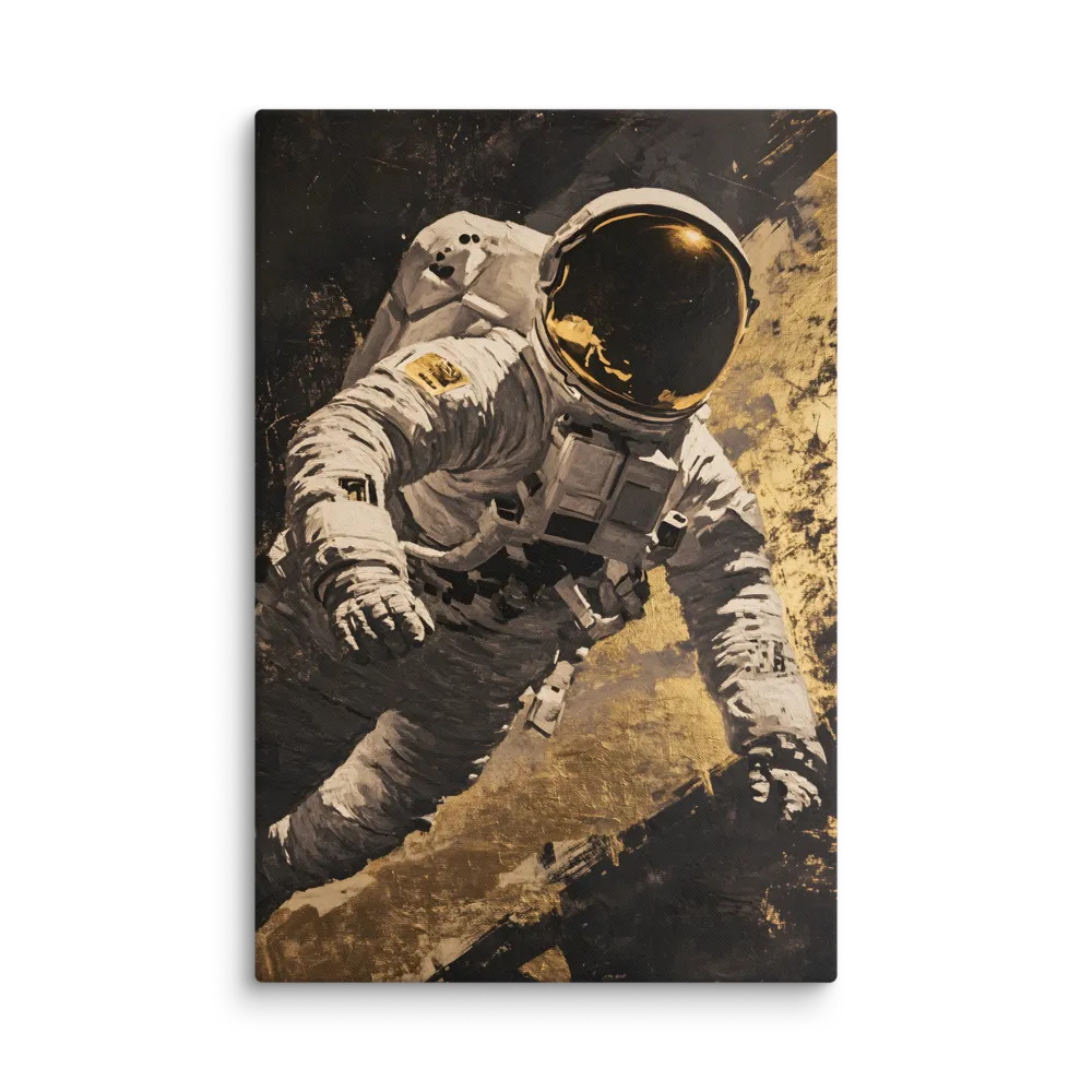 Cosmic Gilded Journey 
 Canvas with White Frame