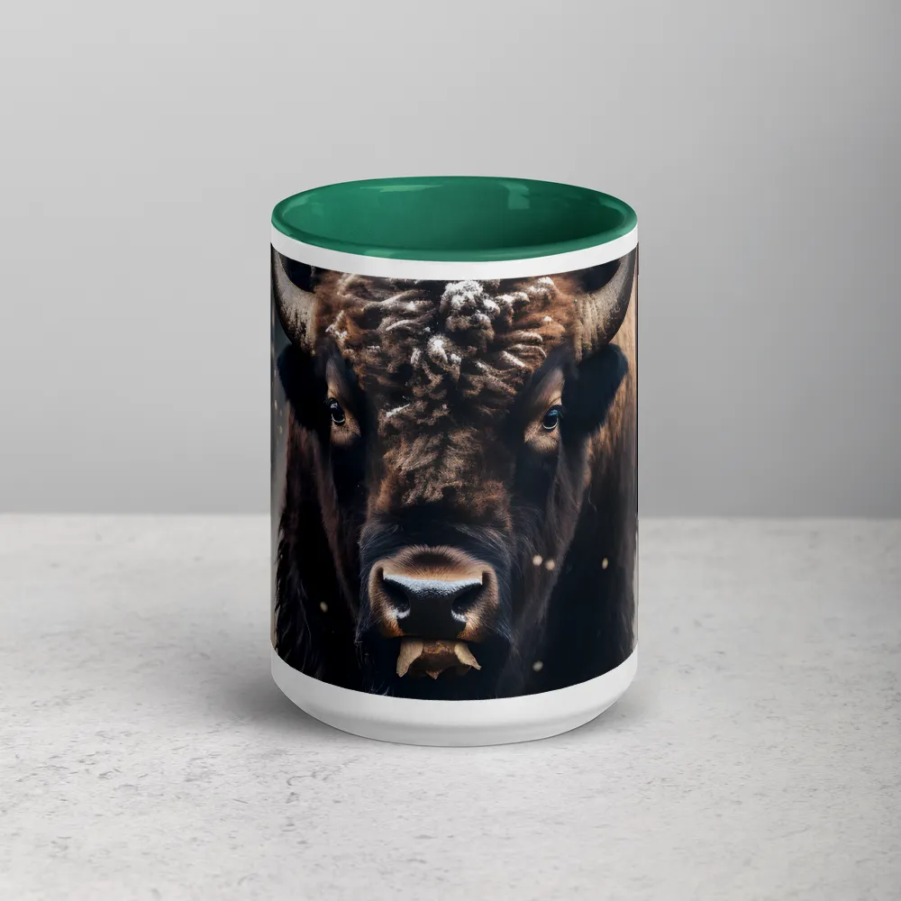 Charge of the Bison 
 Mug with Green inside