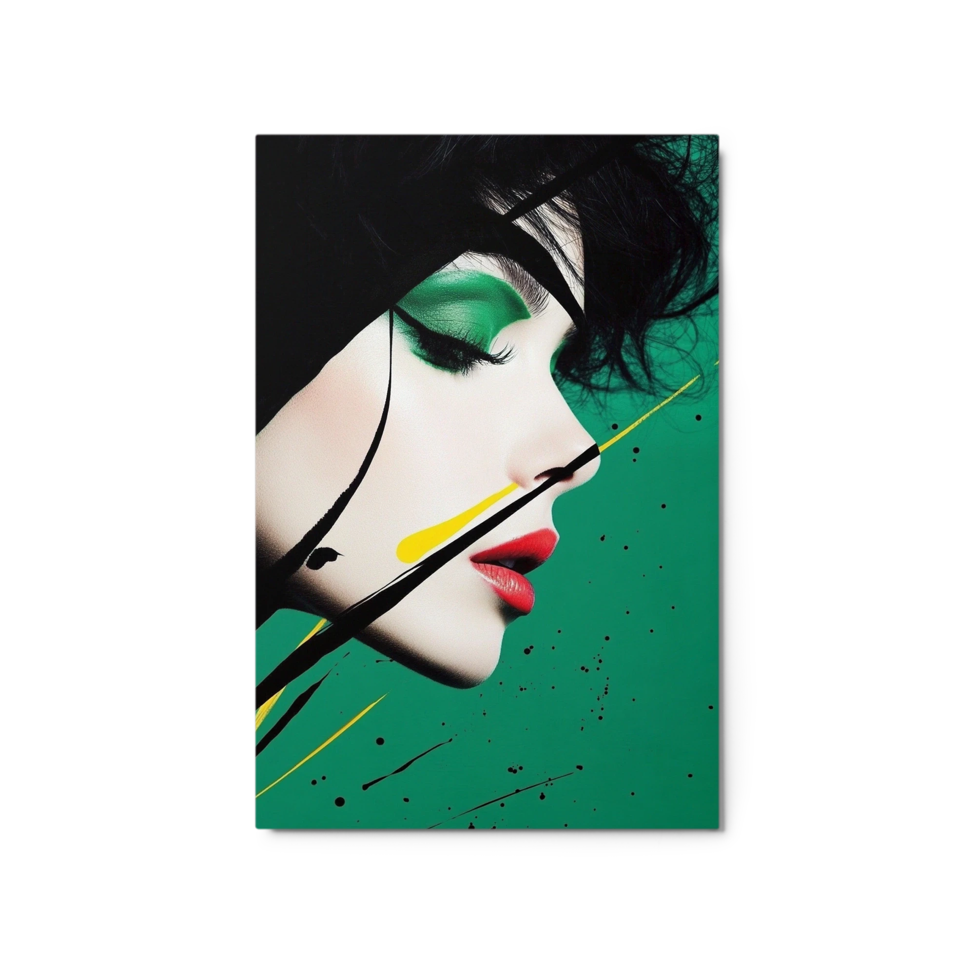 Profile Portrait with Green Makeup