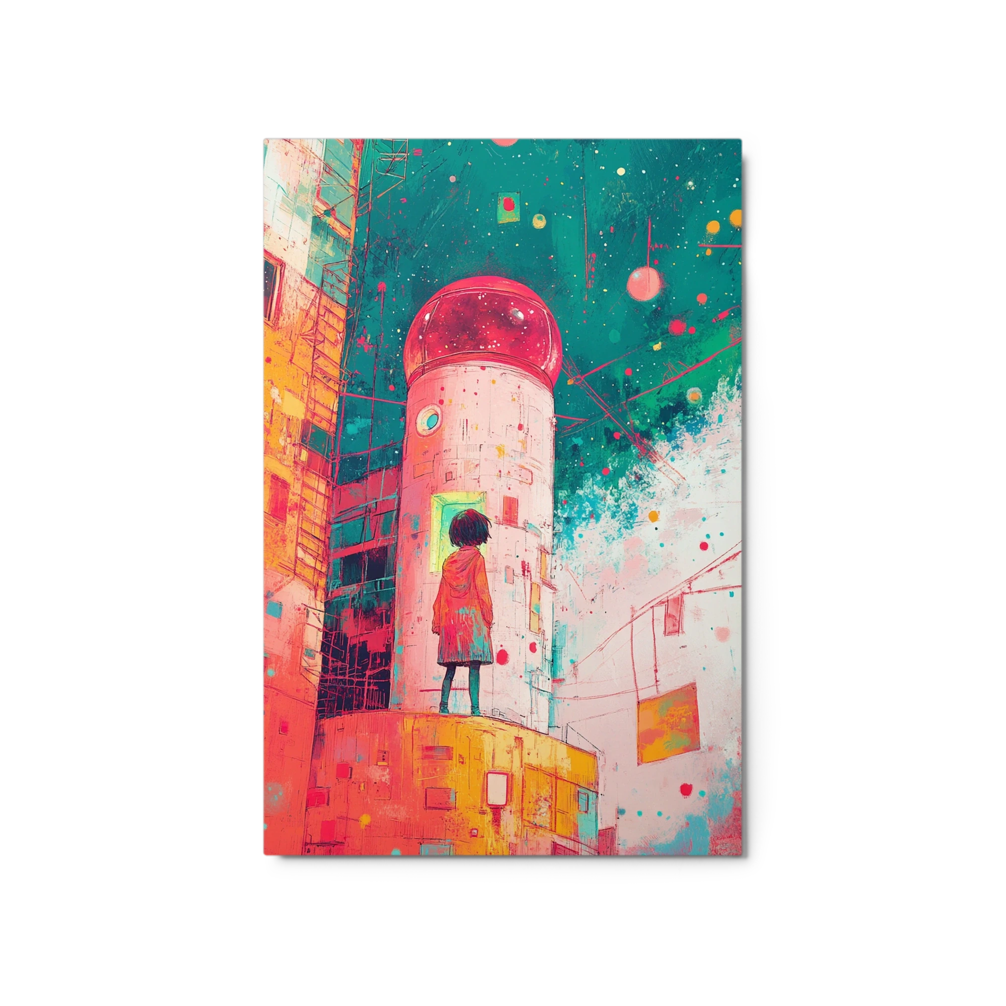 Surreal Urban Girl Illustration