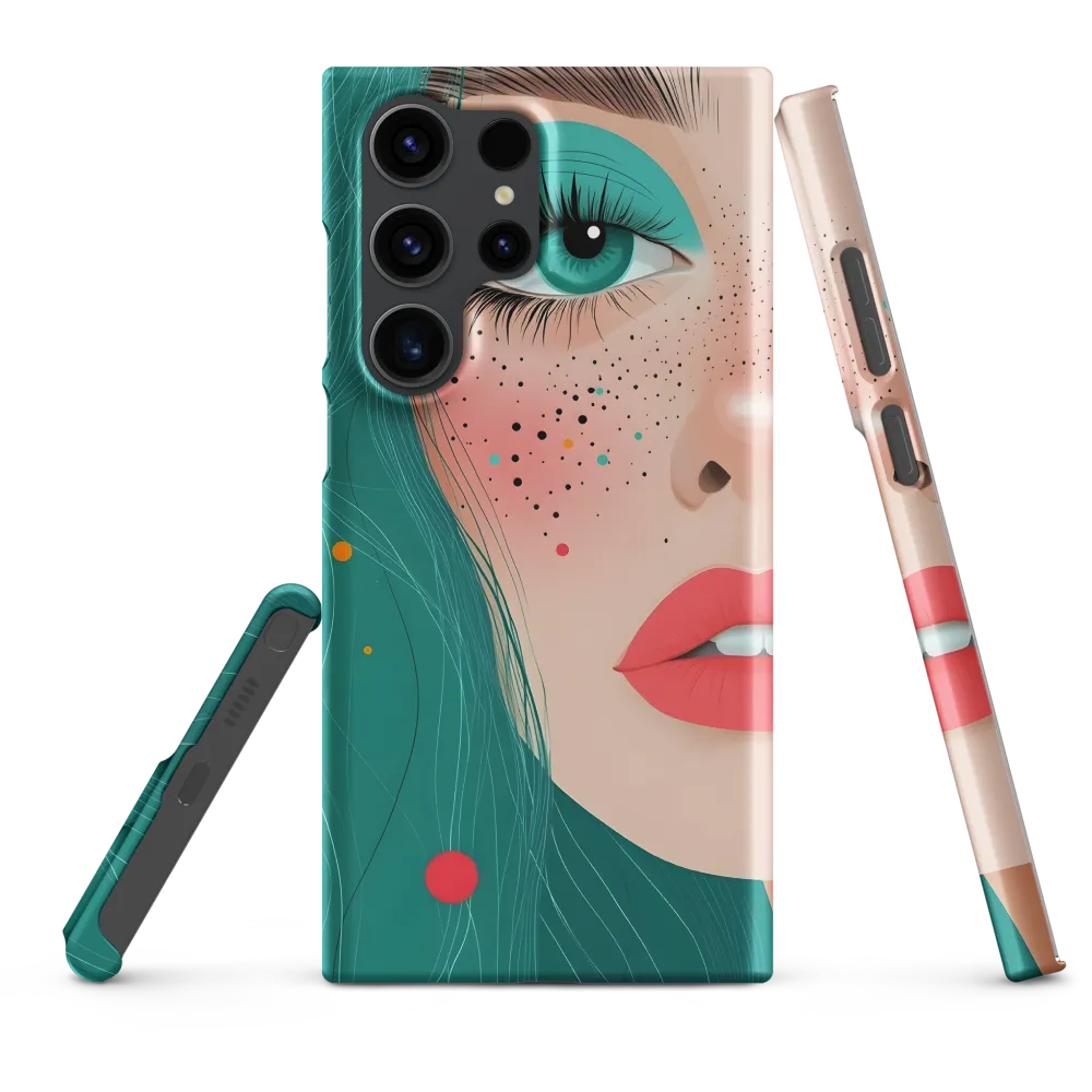 Teal Hair Portrait | Phone Case