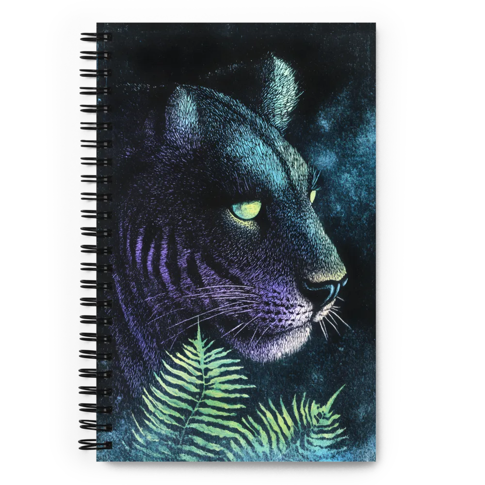 Enigmatic Panther Gaze 
 Spiral Notebook | 140 pages