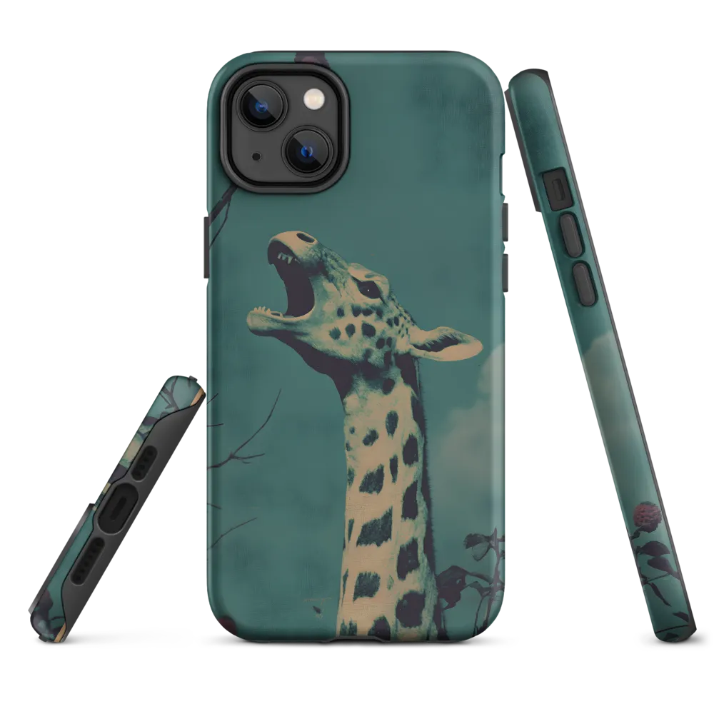 Giraffe Reaching for Flowers | Phone Case