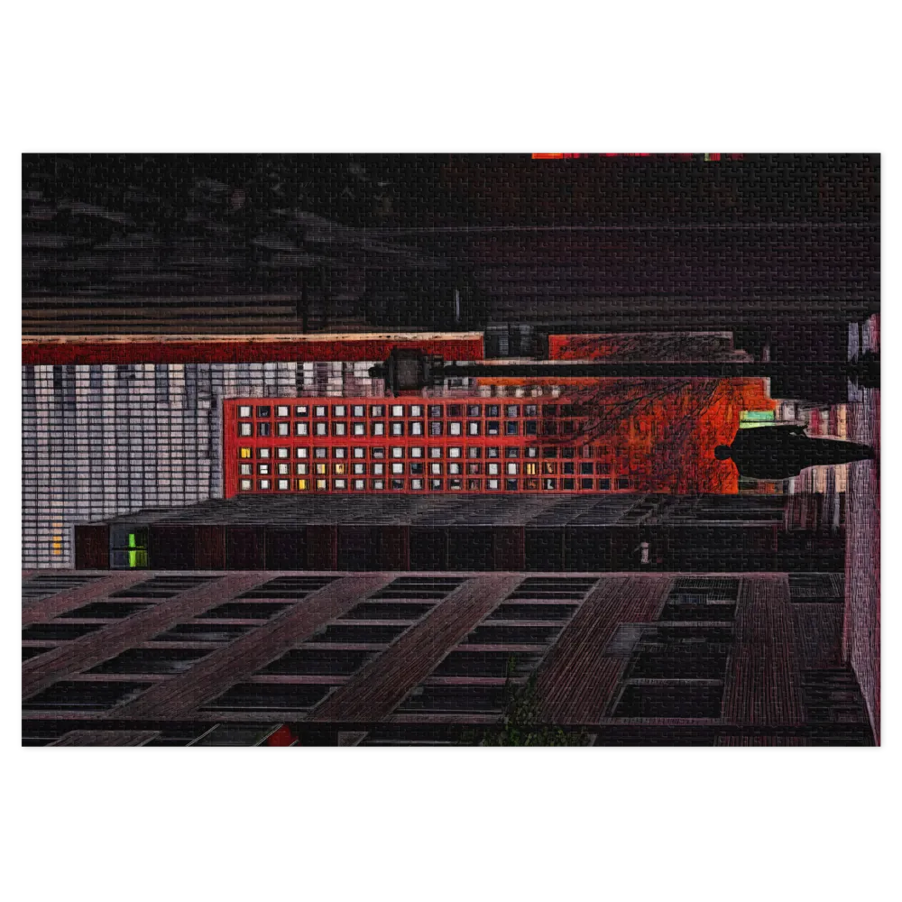 Urban Silhouette in Alley | Jigsaw Puzzle (252/520 pieces)