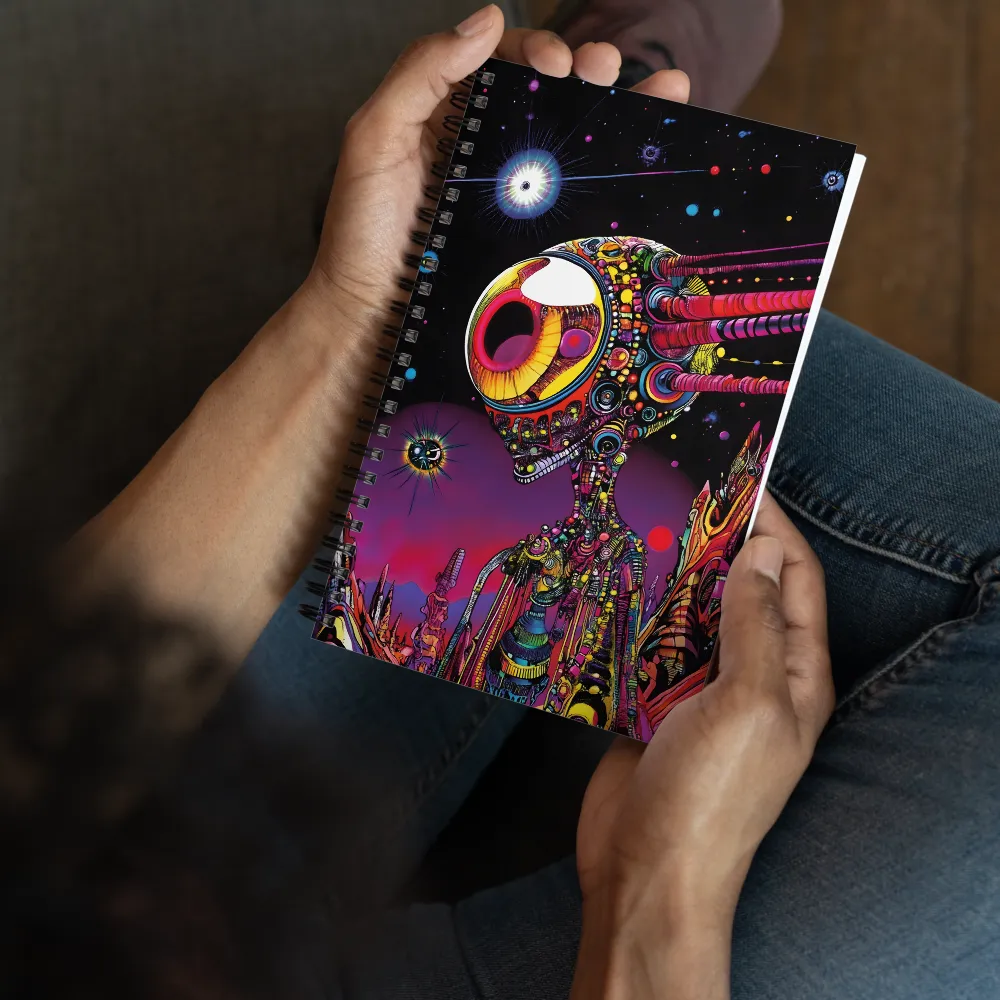 Cosmic Psychedelic Alien 
 Spiral Notebook | 140 pages