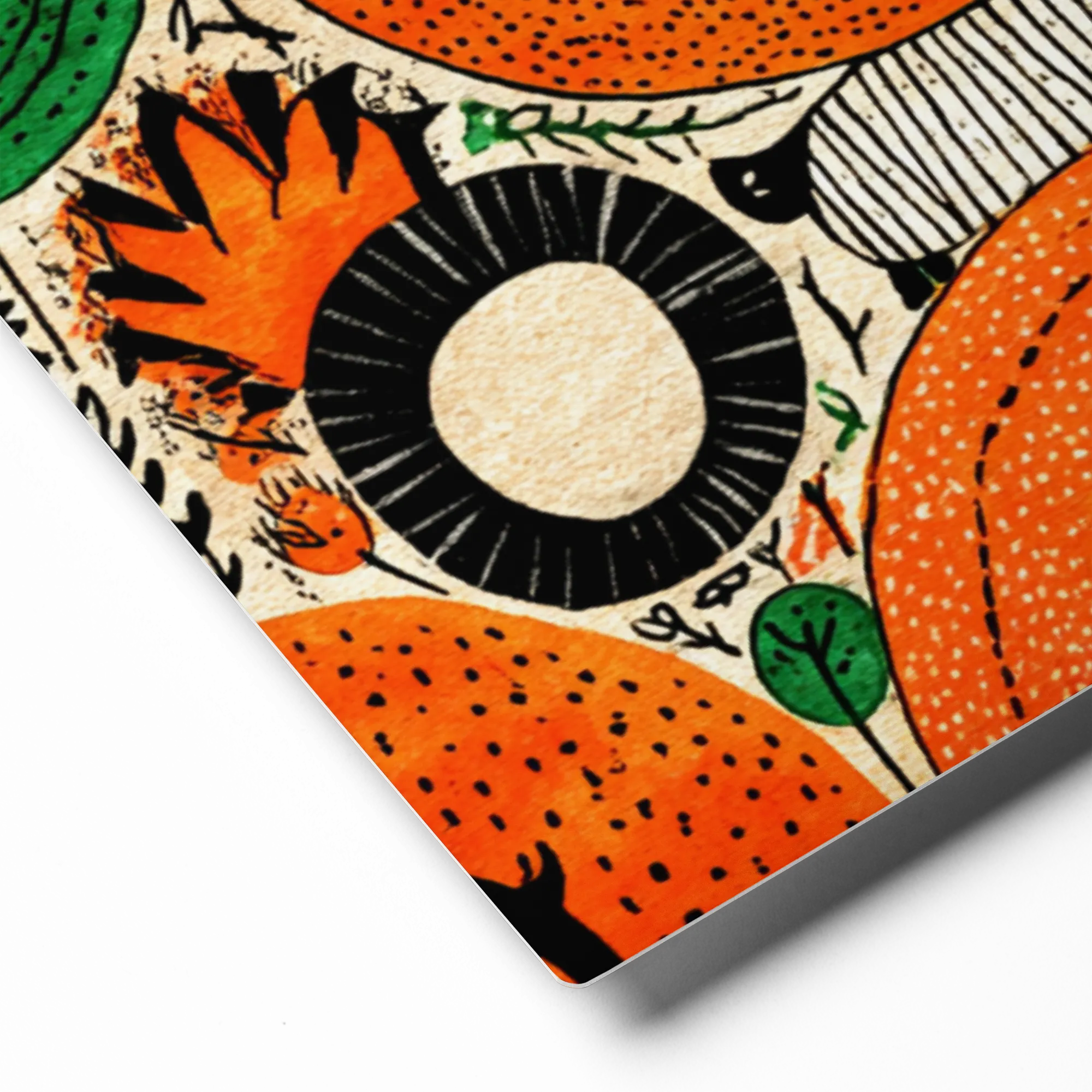Whimsical Earth Circles 
 Canvas | 6″x 6″