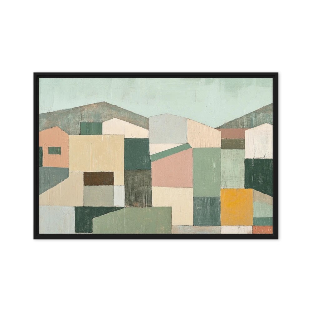Muted Blocks Townscape | Art Print
