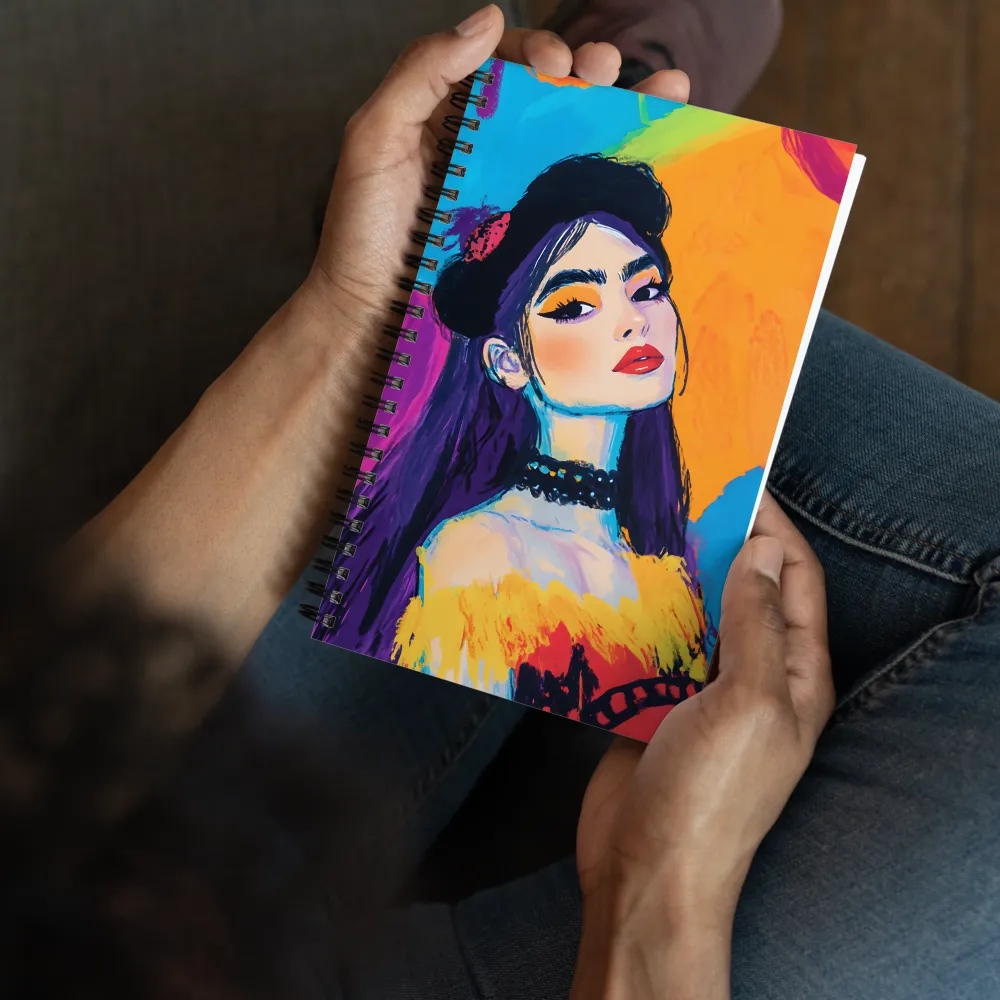 Vibrant Pop Portrait 
 Spiral Notebook | 140 pages