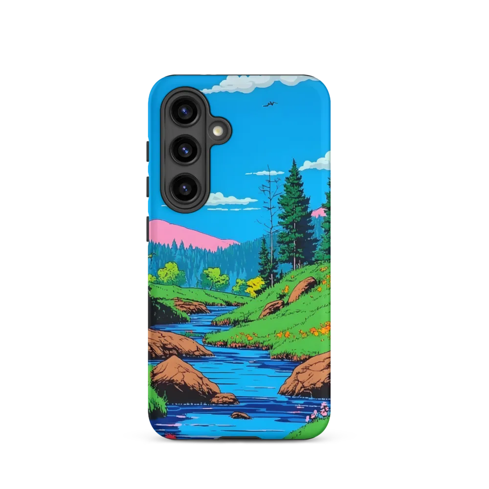 Illustrative Landscape with River | Phone Case