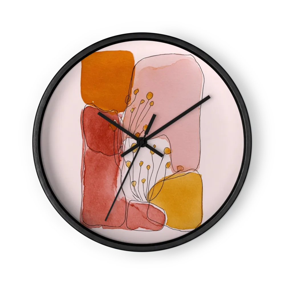 Terracotta Botanical Shapes | Wall Clock