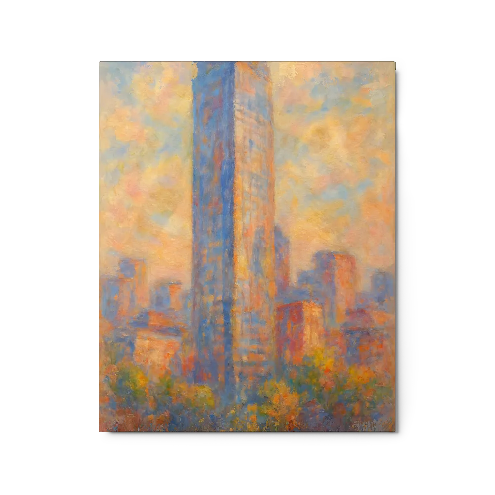 Impressionistic Cityscape 
 Canvas | 8″x 8″