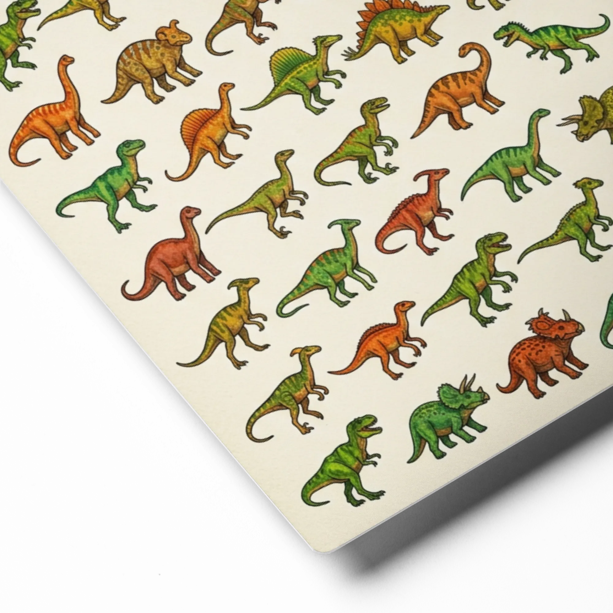 Prehistoric Parade 
 Canvas with Black Frame