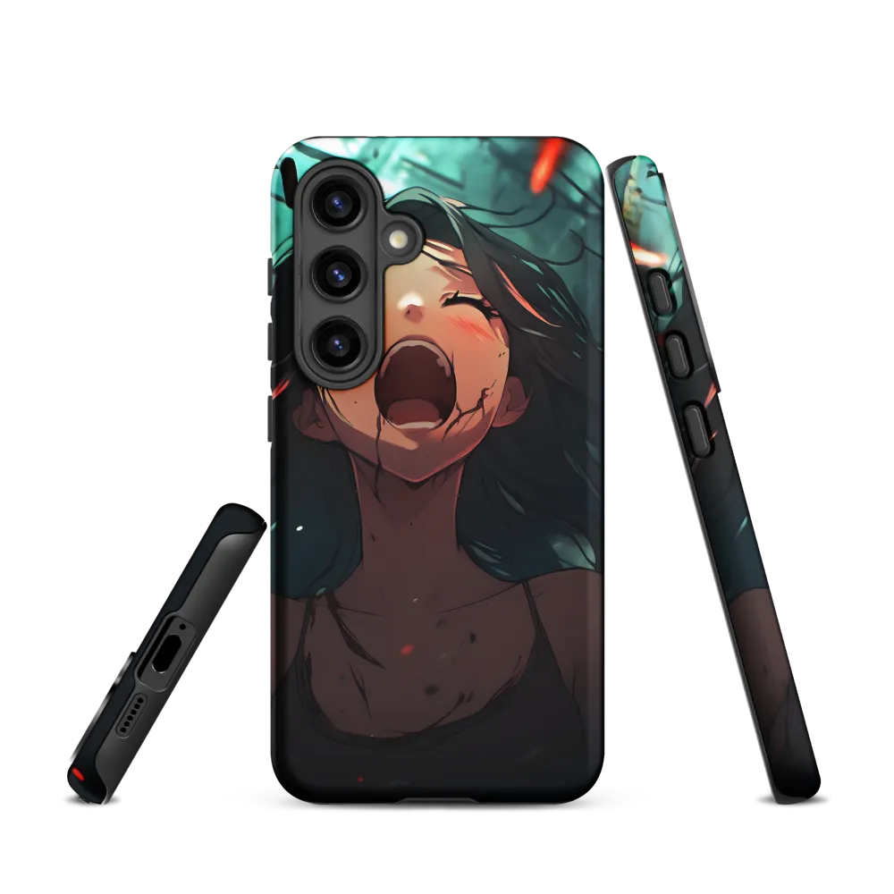 Screaming Woman in Chaos | Phone Case